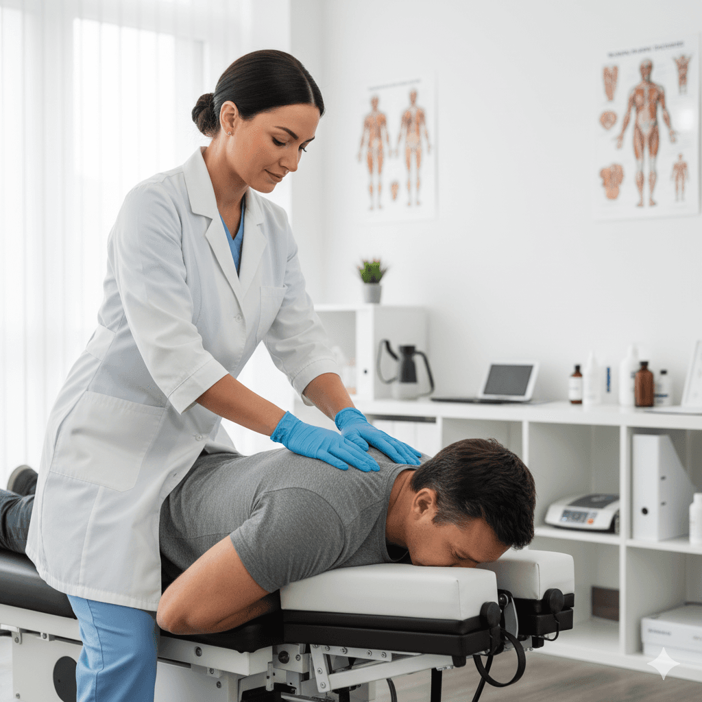 Chiropractic spinal adjustment